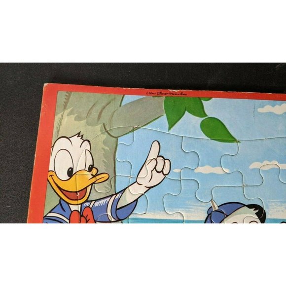 Vintage 1960s Jaymar Walt Disney Mickey Mouse Club Donald Duck Picnic Puzzle - Picture 3 of 10
